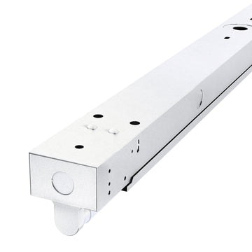 The 4ft LED Ready Single Tube Light Fixture features a prismatic lens for low-glare illumination, non-shunted sockets, and pre-wiring for optimal lighting performance.